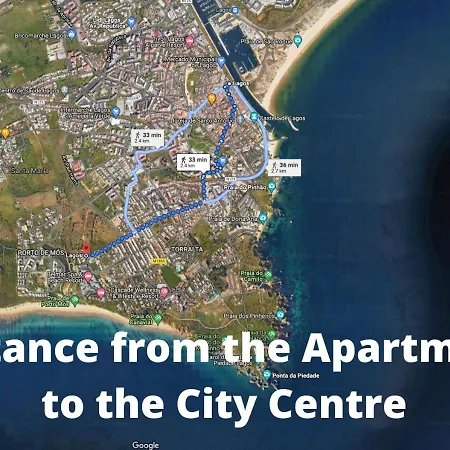 Appartamento Large Penthouse Near Porto De Mos With Magnificent Views In